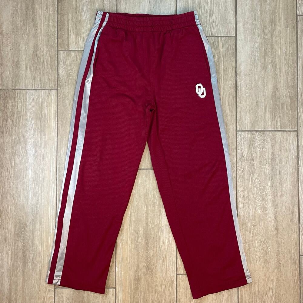 Oklahoma Sooners Track Pants Womens L Crimson Athletic Joggers NCAA Pro Edge